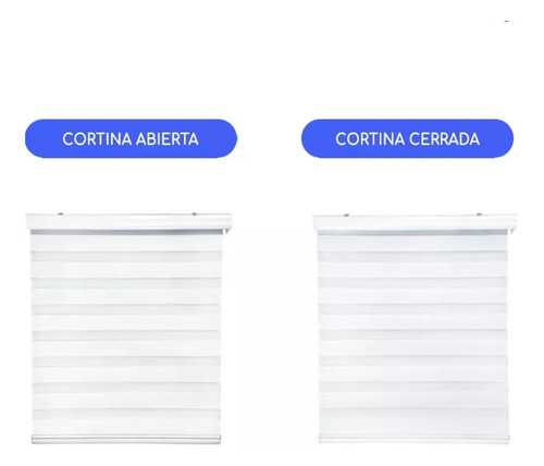Cortinas Roller Duo Zebra Dia Y Noche 1.40x2.40 Cm Beige Blanco