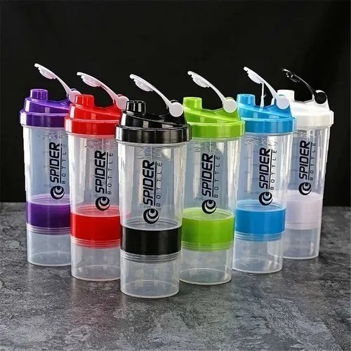 Imagen 2 de 7 de Vaso Mezclador Batidor Shaker De Proteina 3 En 1 Espiral