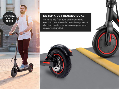 Monopatín Eléctrico Gadnic Kings221 Plegable 300w 28km/h