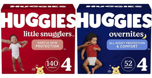 Pañales Para Bebés Tamaño 4 (22-37 Libras), 140ct, Huggies L