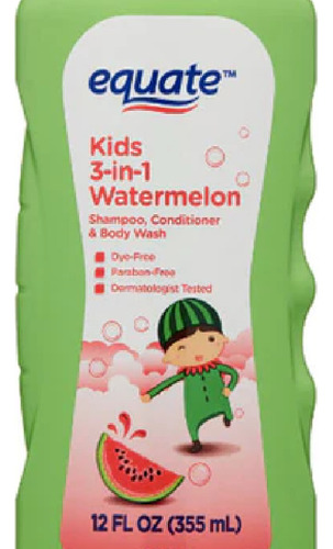 Equate Shampoo Acondicionador Y Gel De Baño Aroma Sandia3en1