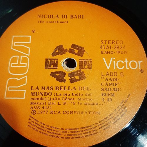 Simple Nicola Di Bari En Castellano Rca Victor C2