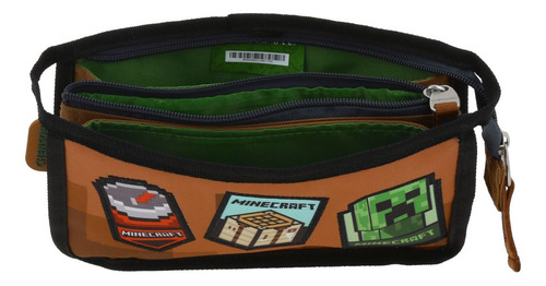 Lapicera Estuche Escolar Chenson Minecraft Pexel Para Niño