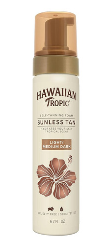 Hawaiian Tropic Sunless Tanning Foam, Autobronceador Humecta