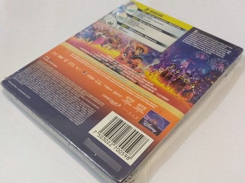 Coco Steelbook Blu-ray + Dvd De Pixar