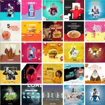 Comprar Pack 200 Artes Mídias Sociais Editáveis Em Photoshop