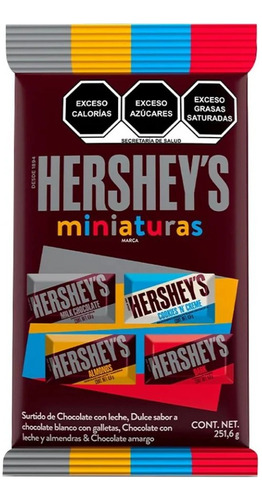2 Bolsas 251.6gr Chocolates Hersheys Miniatura Surtidos