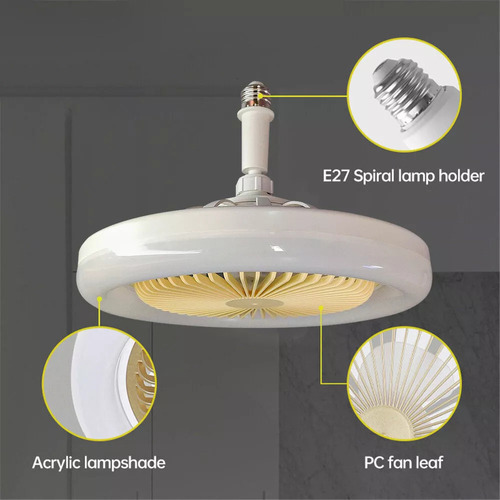 Foco Led Ventilador Multifunción 4 W Luz De Ventilador