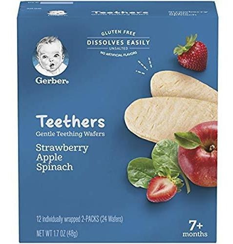 Gerber Teethers Suave Dentición Obleas - Manzana Fresa Espin