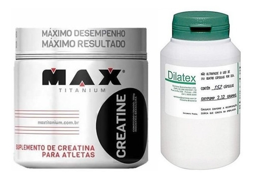 Kit Pré Treino Dilatex (152 Cps) Creatina Max 100g