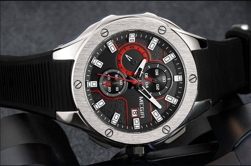 Reloj Megir De Caballero 2053 Bisel Plata