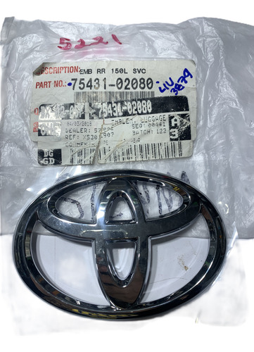 Emblema Trasero Toyota Rav4 13 Al 16 7543102080 Liv3879 Jc