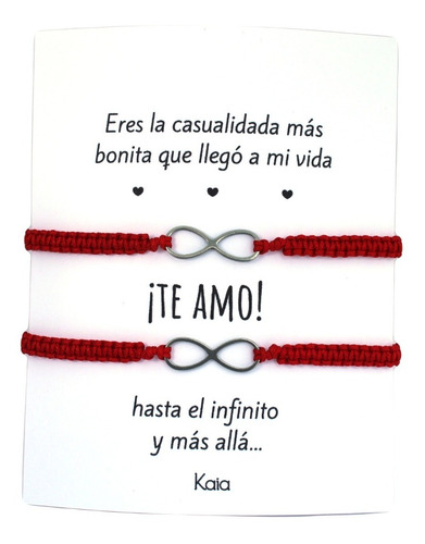 Manillas Infinito Acero Pulseras Pareja Amigos Regalo M1915