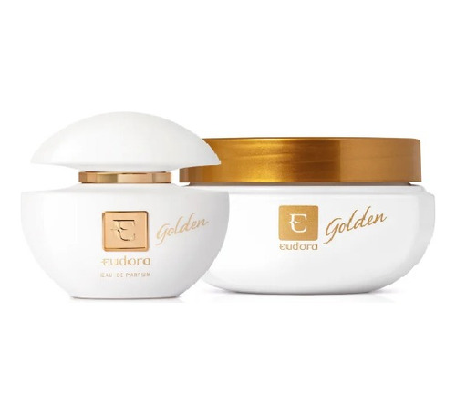 Kit Golden Perfume Edp 75ml + Creme Acetinado Corporal 250g