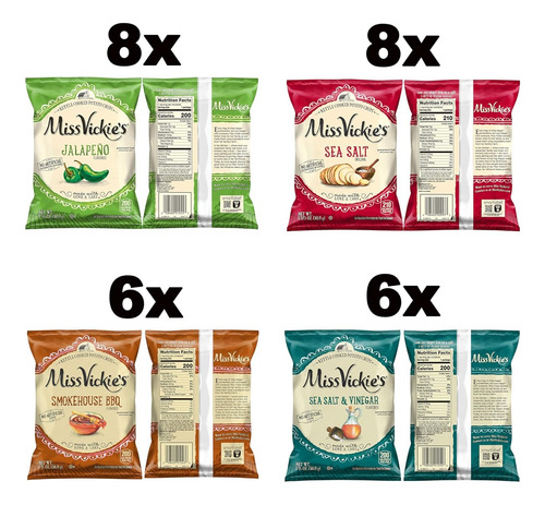 Miss Vickie's Papas Fritas Con Sabores Surtidos 28 Unid