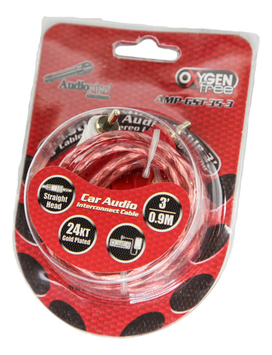 Cable Audio Plug 3.5 A 2 Rca 90° Audiopipe Lib Oxigeno Htec