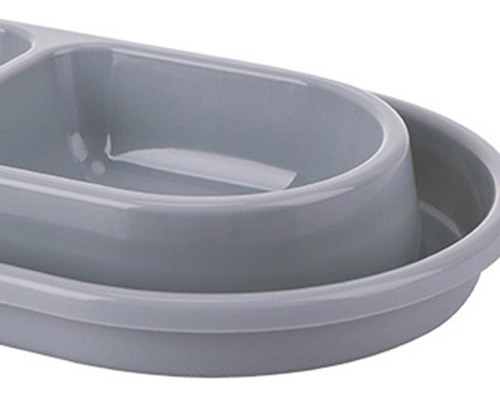 Juego De Tazones De Comida Y Agua, Platos De L Gris