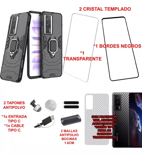 8 Pack Funda Tank Case Poco F5 Pro 5g + Accesorios Protector