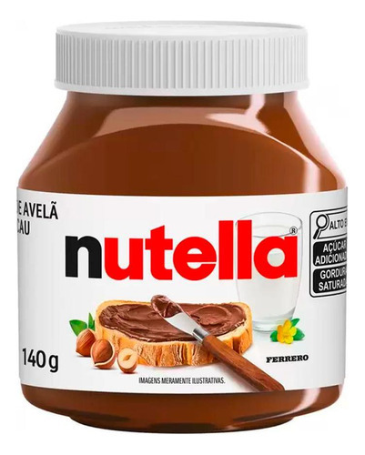 Creme De Avelã Nutella 140g Com Cacau Pote Ferrero