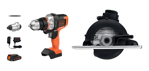 Black+decker Kit Combinado Taladro Inalambrico Matriz 20 V 2