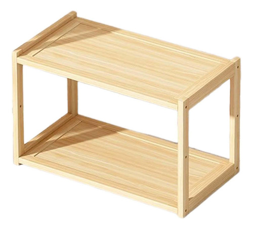 Fj Organizador De Almacenamiento De Madera De 2 Niveles