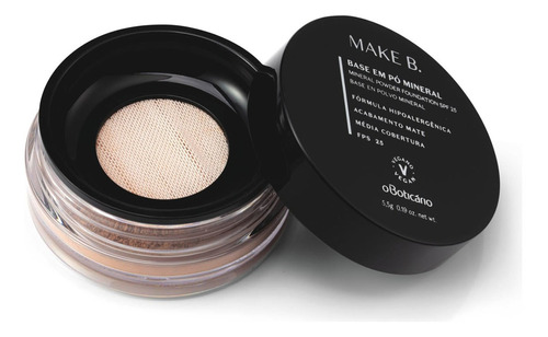Base de maquillaje en polvo mineral Color 30 Make B. 5.5 g O Boticario Medium Tone