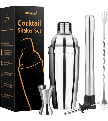 Kit Coctelera Para Barman Coctelera Martini Con Colador Mezc