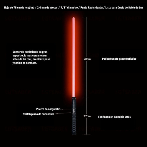 Sable De Luz Combate Ronin Star Wars Visions Lightsaber Ktsr Color Negro