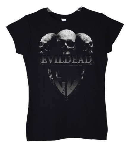 Polera Mujer Evildead Logo Metal Abominatron