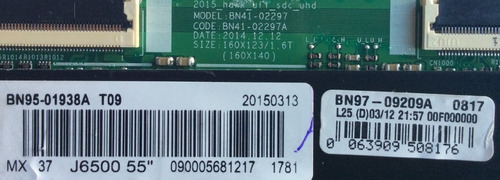 T-con Samsung Bn95-01938a / Bn97-09209a / Modelos Un55ju650d (Usado)