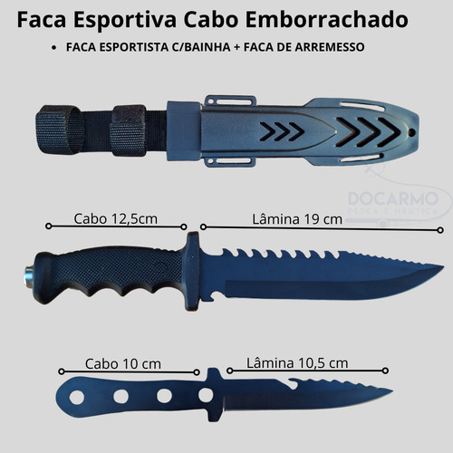 Faca Esportiva Tática Rambo +1 Faca De Arremesso Camping