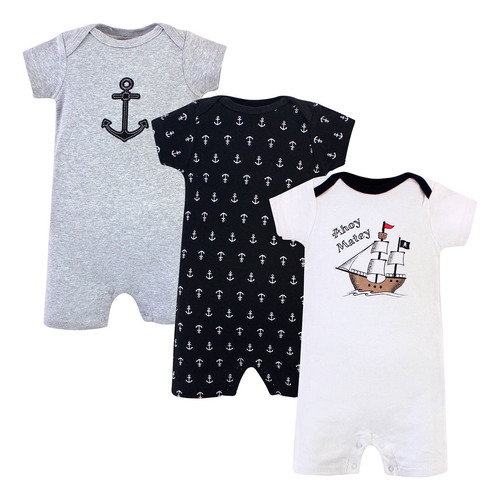 Bragas Para Bebés Hb Mod Piratas Niños Rompers Set De 3