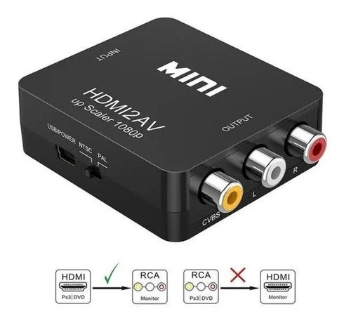 Convertidor Hdmi A Av O Rca