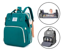 Comprar Mochila Maternal Cuna Cambiador Extensible Bolso Bebe Color Verde