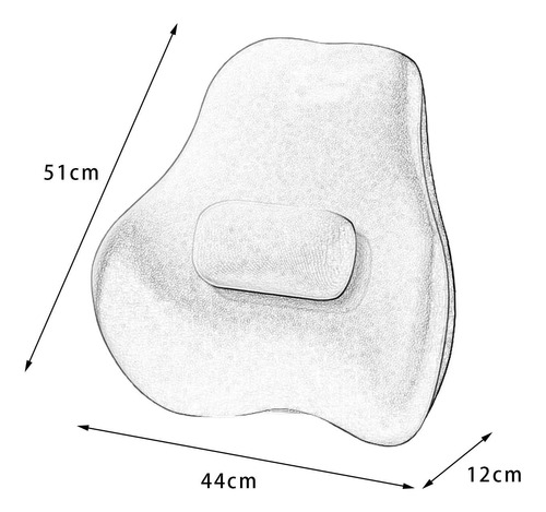 Cojín De Soporte Lumbar Para Vehículo De Soporte Negro