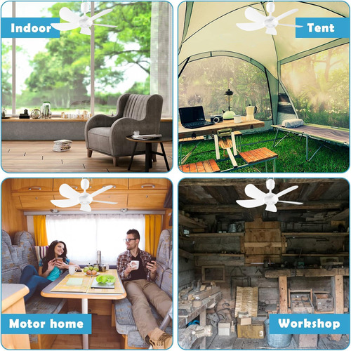Ventilador Techo Con Alimentación Usb 5 Aspas Autocaravana