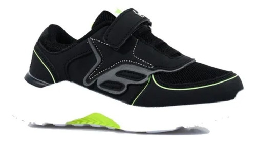 Zapatillas Footy Deportiva Top Negra/verde Originales