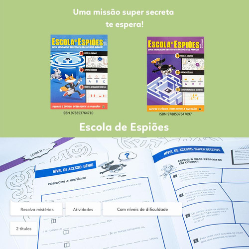 Escola De Espiões - Livro De Atividades: Missão Detetive Gambá: Envie Mensagens Secretas Para Os Seus Amigos!, De Papp International. Editorial Brasileitura, Capa Mole, Edição 1 Em Português, 2024