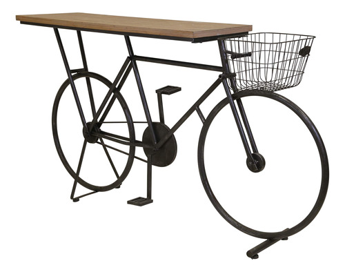 Mesa Consola De Bicicleta, Carbón, Metal, Marrón