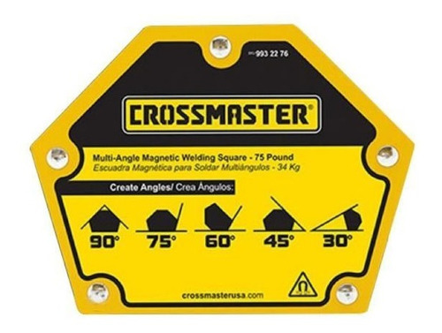 Escuadra Magnética Para Soldar Multiángulos 34kg Crossmaster