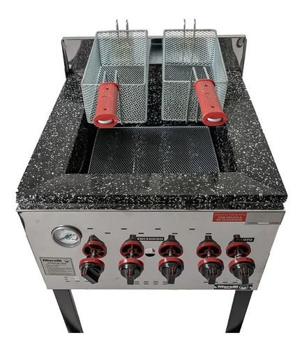 Freidora industrial Morelli F-35 35L acero inoxidable