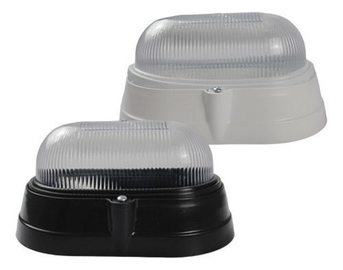 Arandela Luminária Tartaruga Sem Grade Oval E27 Externa Cor Preto 110v/220v