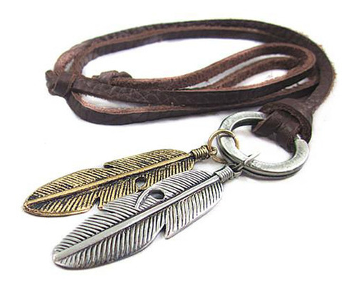 Hombres Mujeres Vintage Hoja Hojas Colgante Gargantilla De