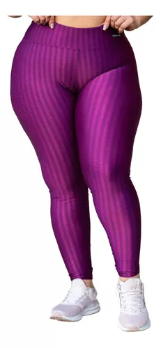 Calça Legging Feminina 3d Plus Size Academia Leg Modeladora