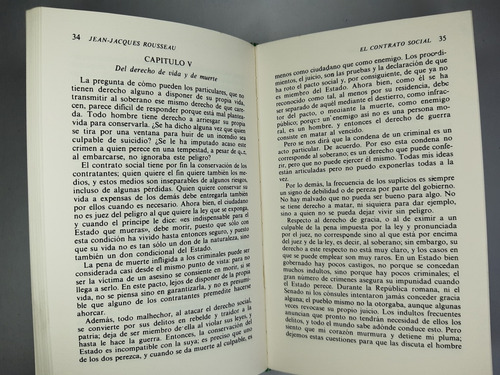 Libro El Contrato Social Tomo 2 Jean-jacques Rousseau 190sv8 (Usado)