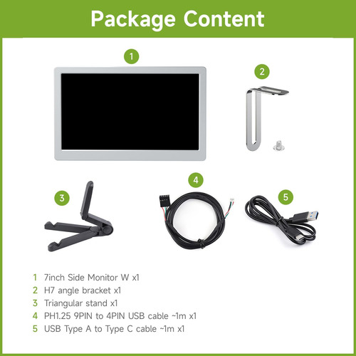 Monitor Lateral Ips De 7 Pulgadas De Waveshare, Monitor Exte