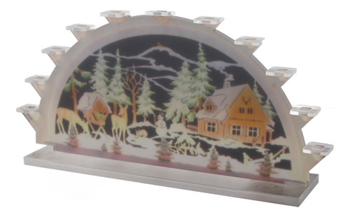 Ornamento Led Acrílico Navideño Iluminado Por Papá Noel