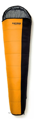 Bolsa De Dormir Cacique Andina 1000 Duvet Extrema -25°c Color Yq - Black/yellow Ubicación Del Cierre Izquierdo