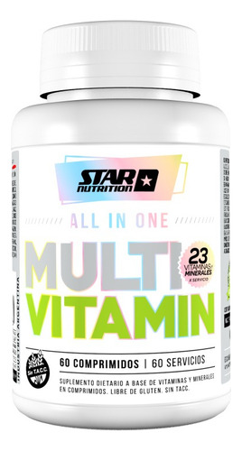 Multivitamin All In One Star Nutrition X 60 Comprimidos Sin Sabor