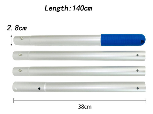 Poste De Extensión Telescópico De 4 Secciones 140cm